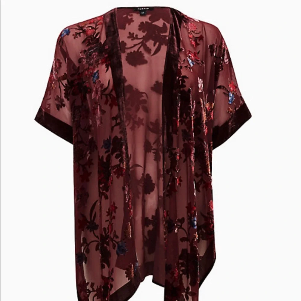 NWT Torrid Velvet Burnout Kimono - Picture 2 of 6